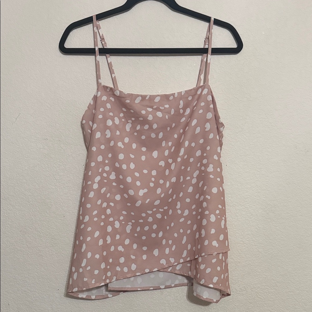 Pink Lily Blush Pink & White Spotted Cami